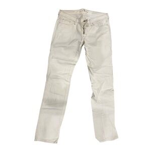7 For All Mankind Straight Leg Jeans Off White Women's Size 31 preloved